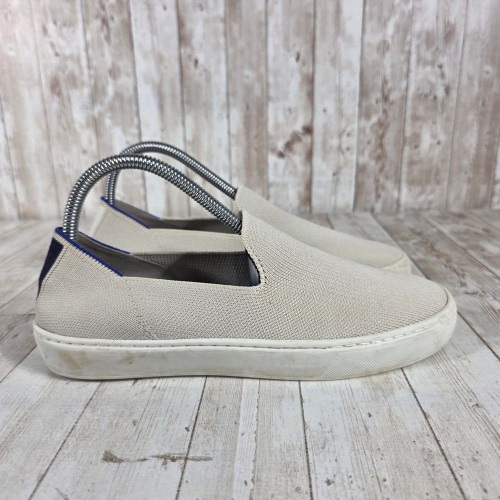 Rothy's The Sneaker Beige Knit‎ Slip On Casual Loafer Shoes Womens Size 8
